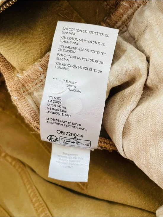 We The Free SMALL Hayde denim short sleeve flare jumpsuit in Pier 17 camel brown - Picture 8 of 8